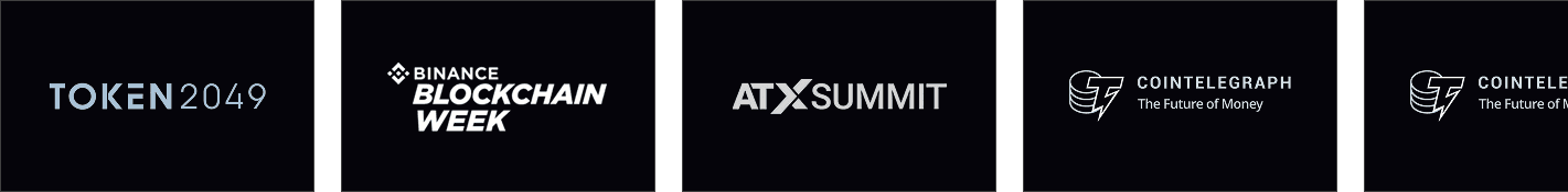 Event partners - TOKEN2049, Binance Blockchain Week, ATX Summit, Cointelegraph
