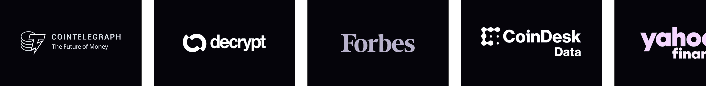 Media partners - Cointelegraph, Decrypt, Forbes, CoinDesk Data, Yahoo Finance